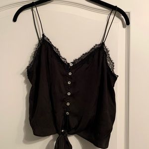 Urban Outfitters Black Tank with Lace